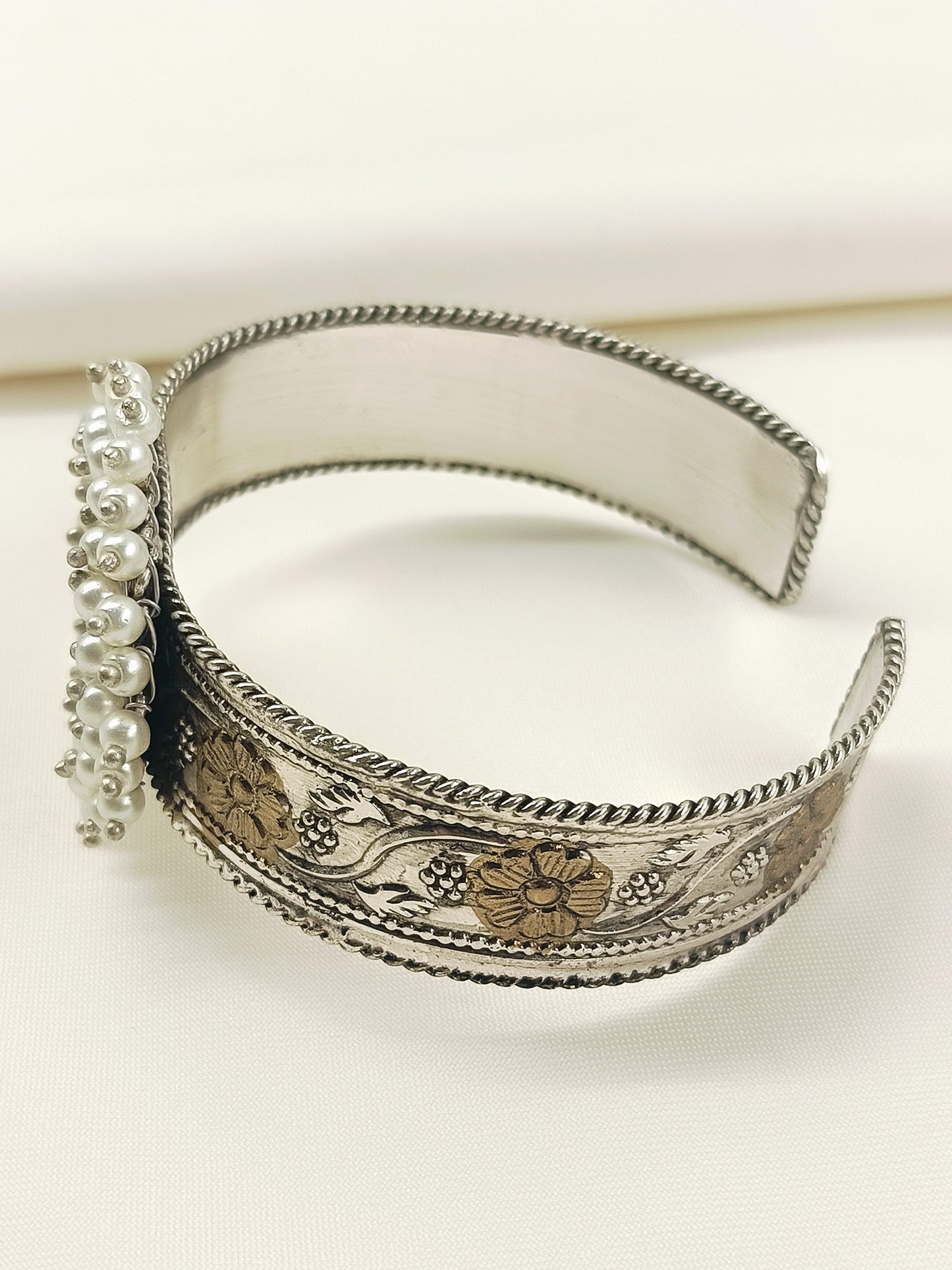 Malavika Dual Tone Oxidized Bracelet