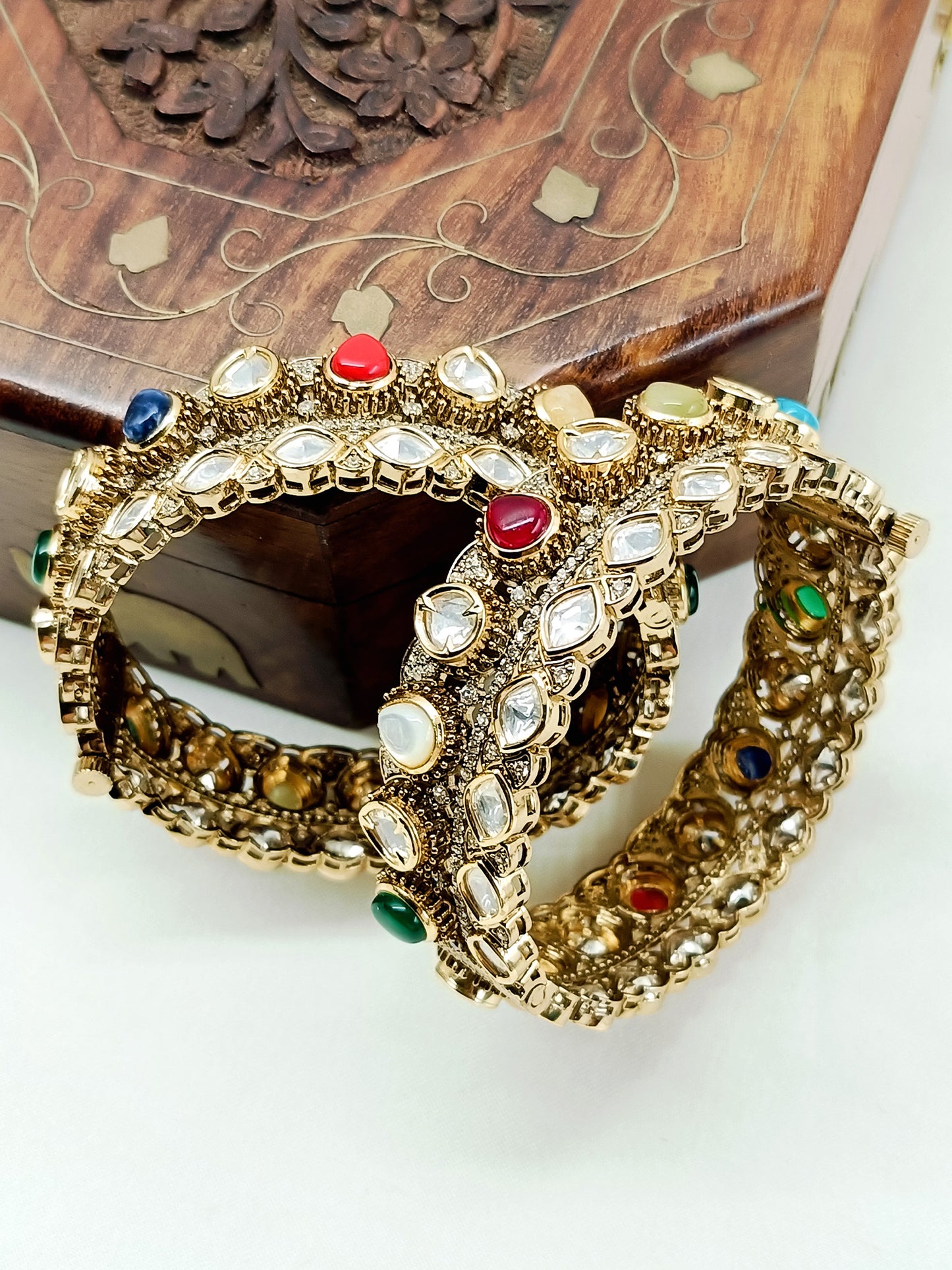 Manvita Multi Colour Victorian Bangles