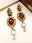 Eve Maroon Ganesh Ji Boutique Earrings