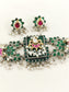 Ahalya Green Oxidized Choker Set