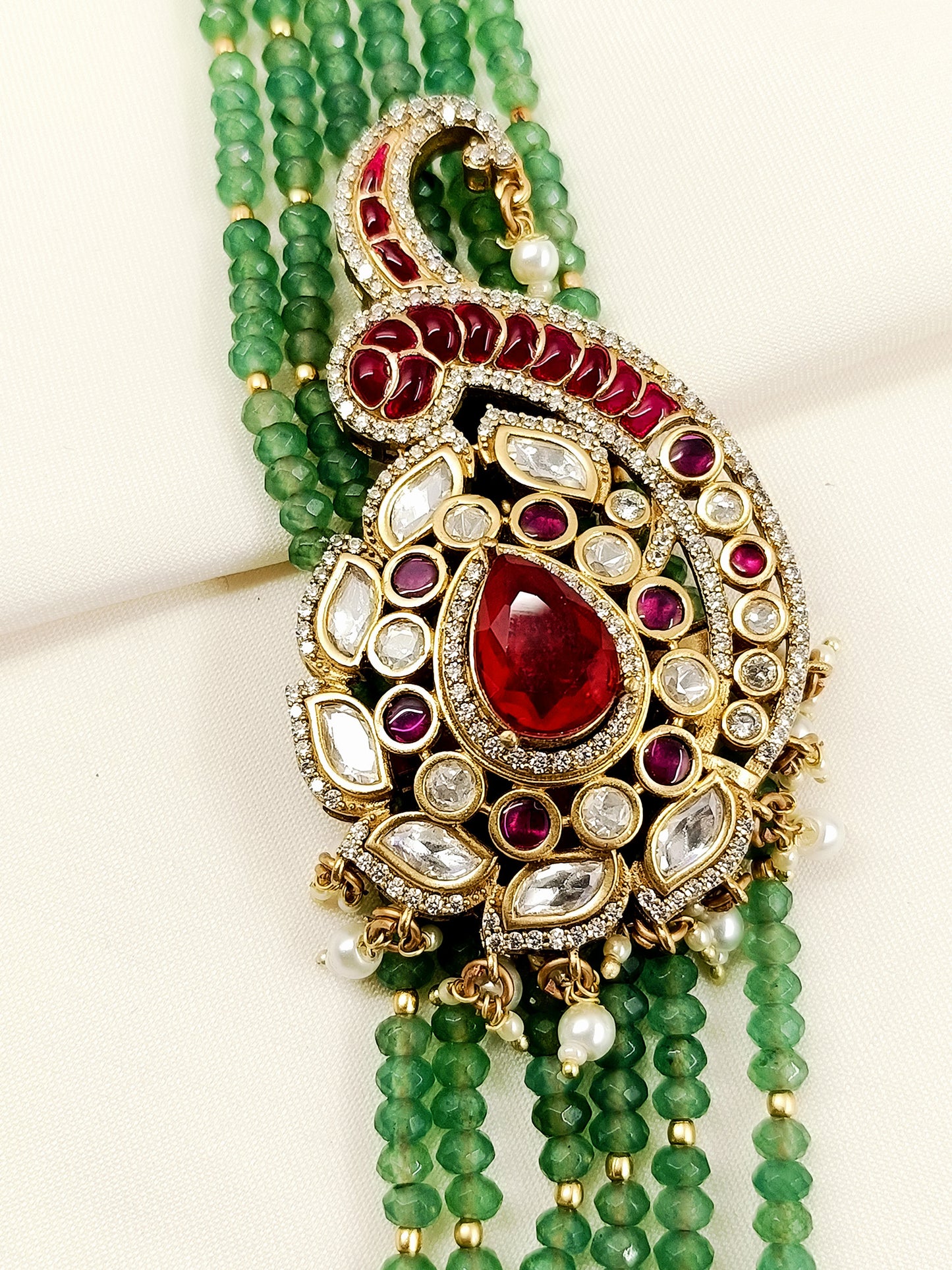 Kaushal R&G Groom Beads Neckpiece