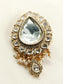 Yuvan White Kundan Men's Brooch