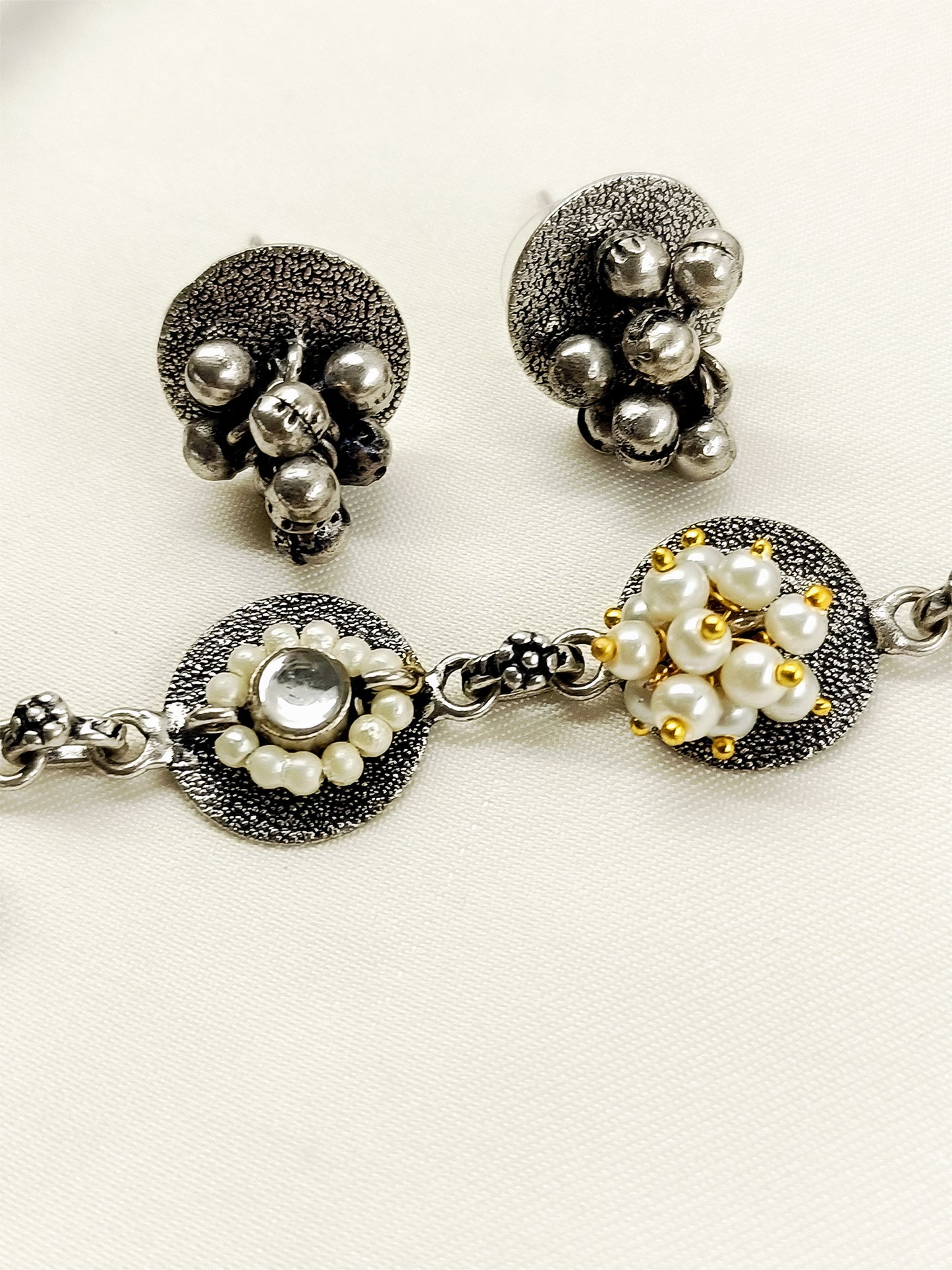 Maysha Black Oxidized Choker Set