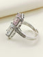 Urvi Pink American Diamond Finger Ring