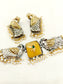 Kamini Yellow Peacock Oxidized Choker Set