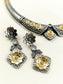 Zienna White Oxidized Choker Set