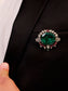 Jagat Green Men's Brooch