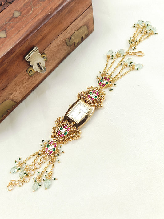 Shubhika's Paachi Kundan Watch
