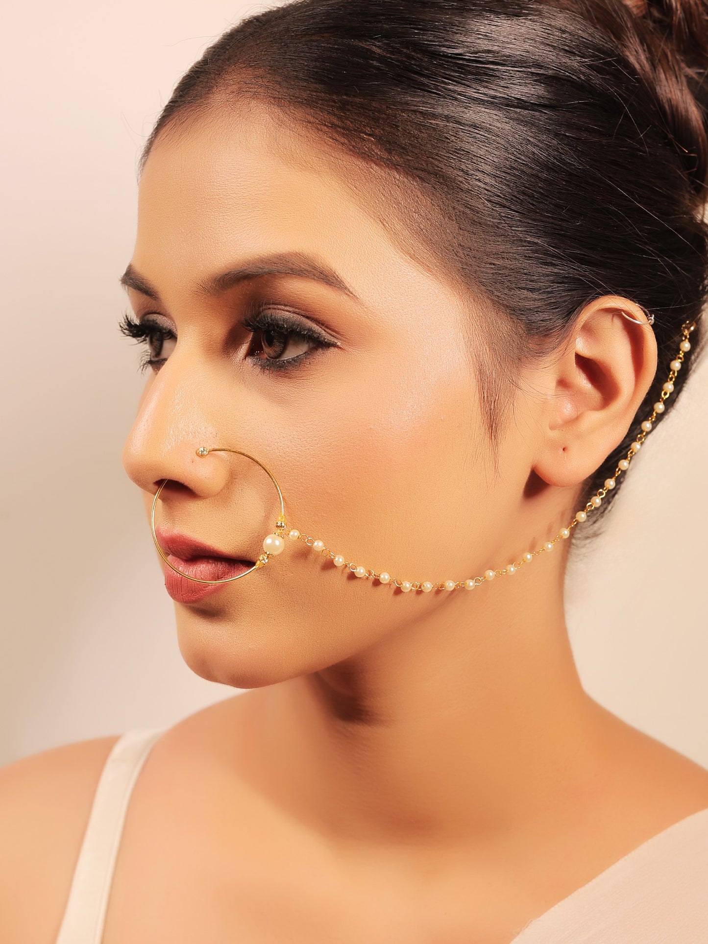 Iksita White Antique Bridal Nath