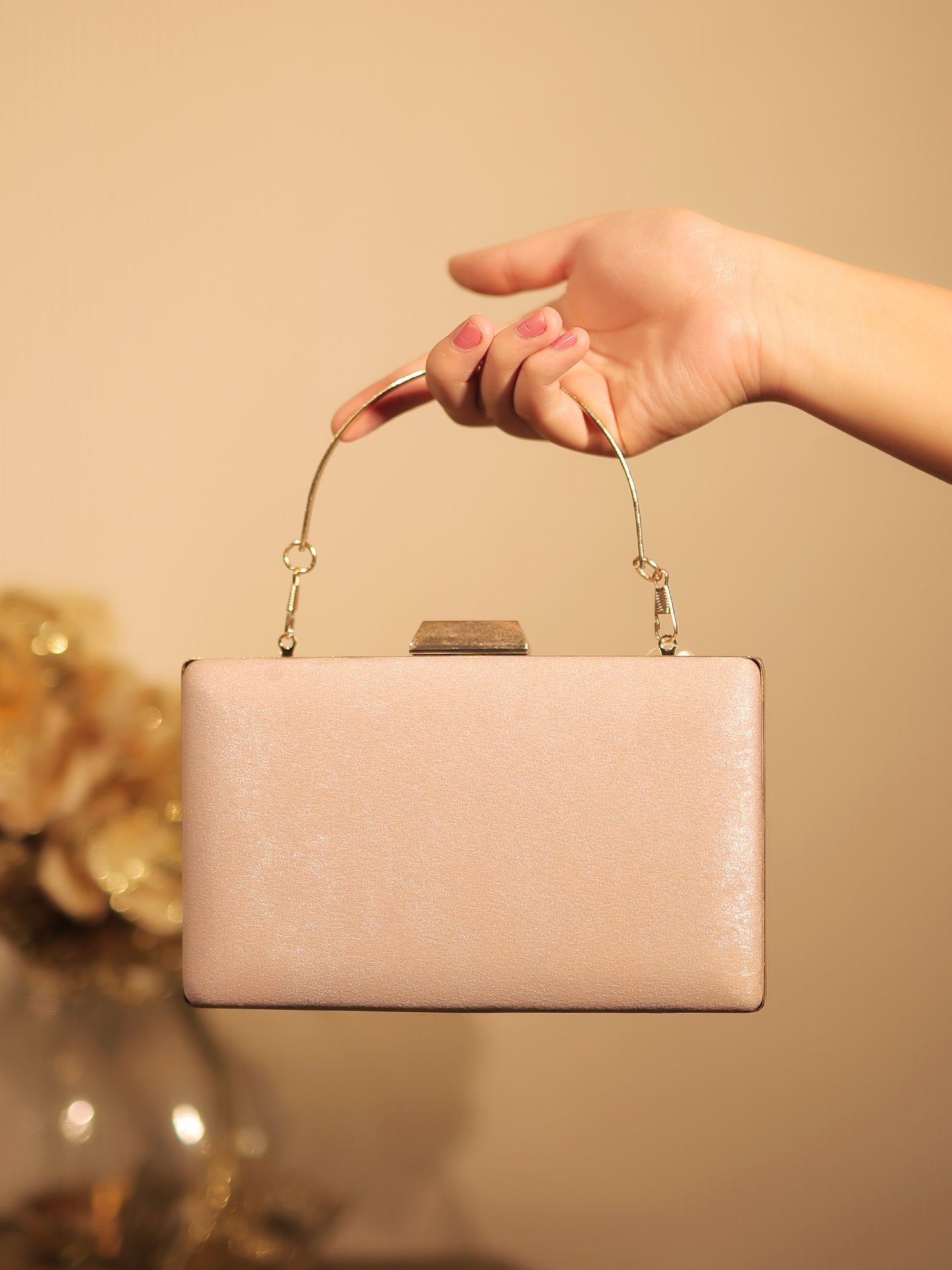 Chaksu Rose Gold Evening Clutch
