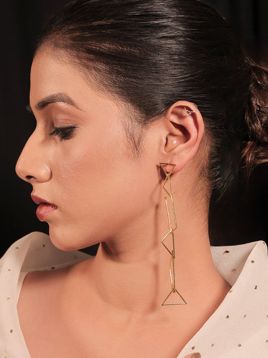 Kamli Long Golden Boutique Earrings