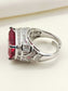 Ekansha Ruby American Diamond Finger Ring