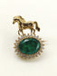 Saransh Green Horse Brooch