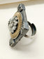 Aurelia White Oxidized Finger Ring