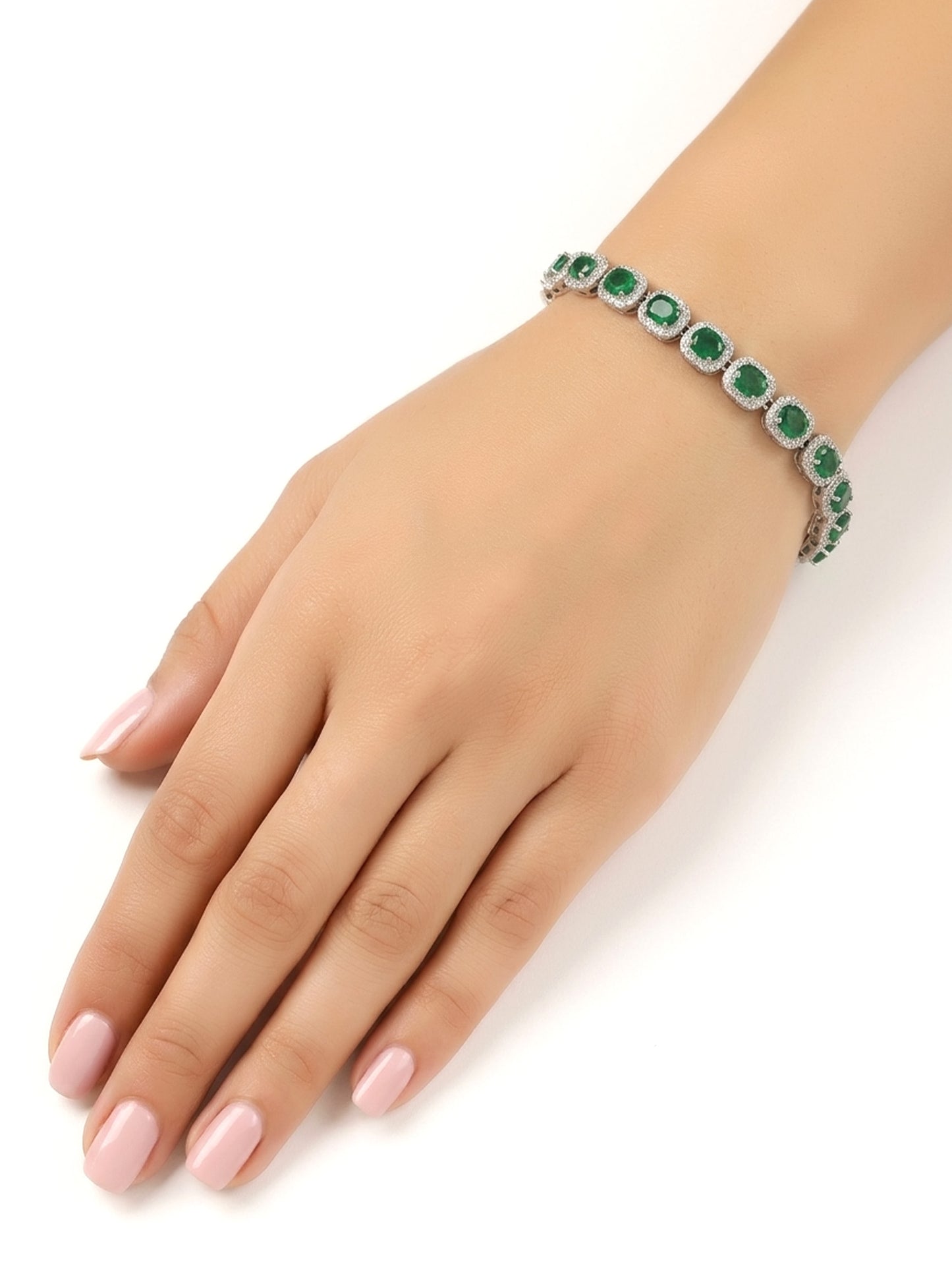 Chaitanya Green American Diamond Bracelet