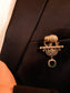 Shravan Green Elephant Brooch
