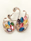 Rehanshi Multi Colour Swan Brooch