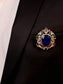 Rudra Navy Blue Men's Brooch