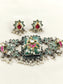 Vanshika Mint Green Oxidized Choker Set
