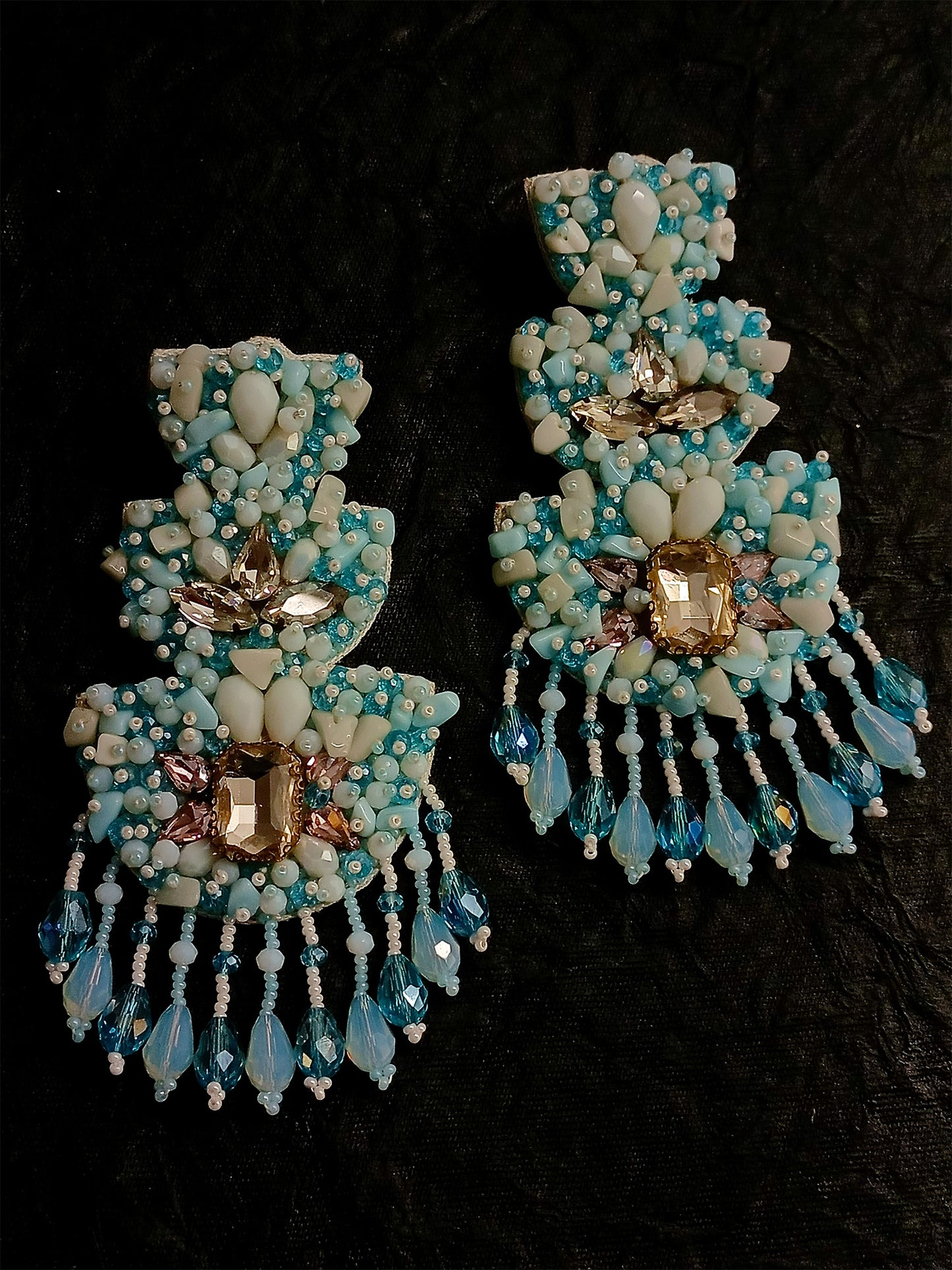 Stevie Aqua Blue Handmade Earrings