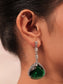 Ramiza Green American Diamond Necklace Set