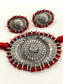 Malti White Oxidized Choker Set