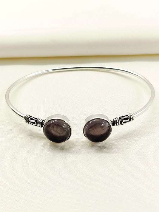 Ranbir Purple Dual Stone Men's Bracelet