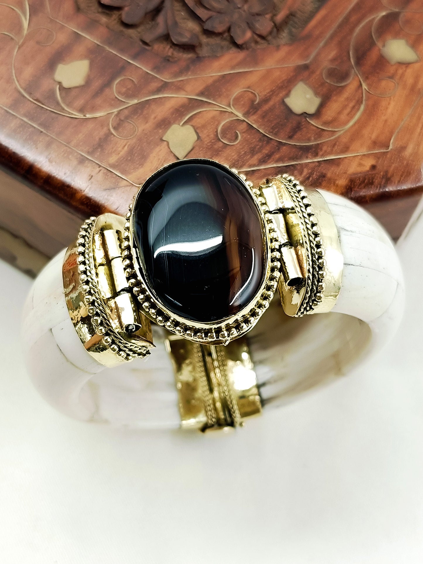 Satyajit Brown Bone Men's Bracelet