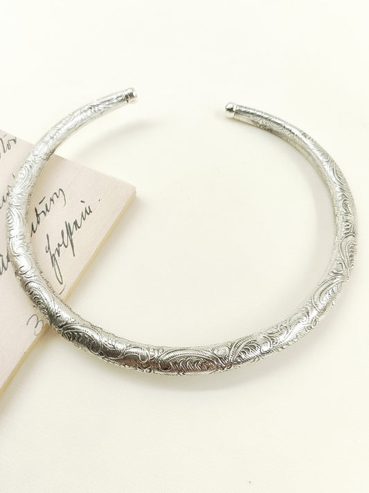 Somerset Silver Rajwada Hasli Styled Men's Neckpiece