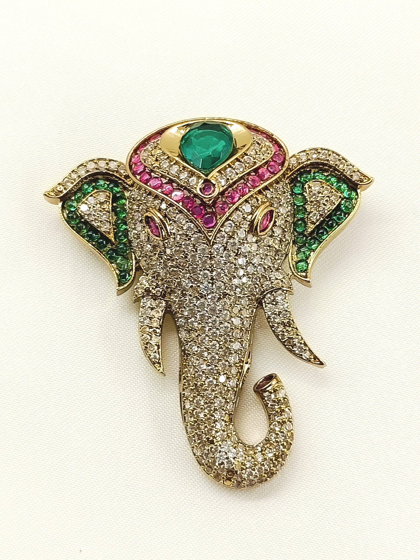Anvay R&G Elephant's Brooch