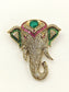 Anvay R&G Elephant's Brooch