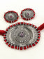 Manju Ruby Oxidized Choker Set