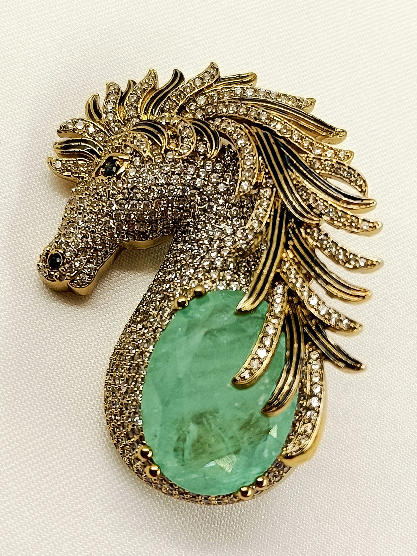 Elam Mint Green Horse Men's Brooch