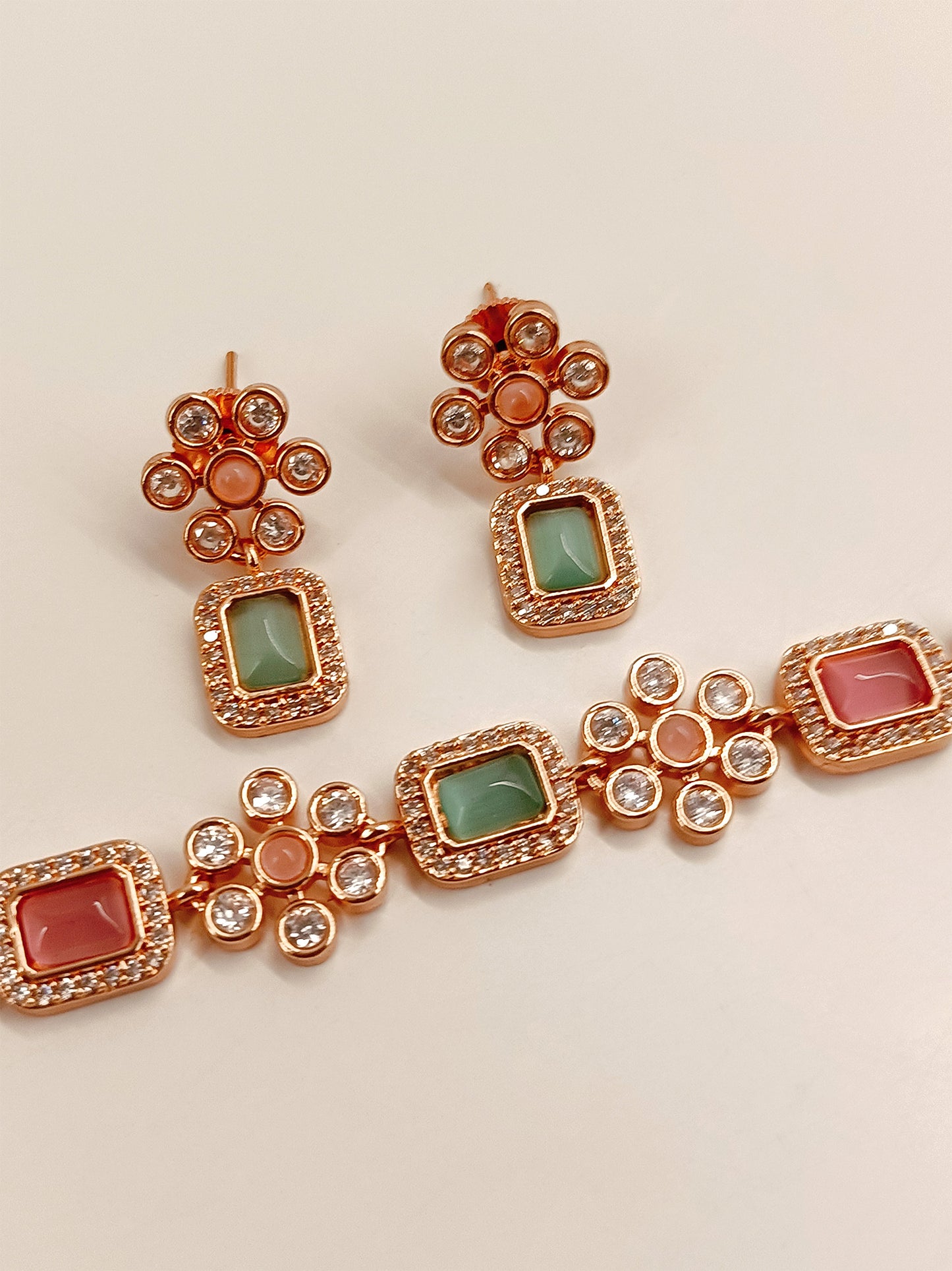 Alani P & G American Diamond Necklace Set