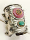 Mishkaad Pink Fusion Broad Oxidized Bracelet