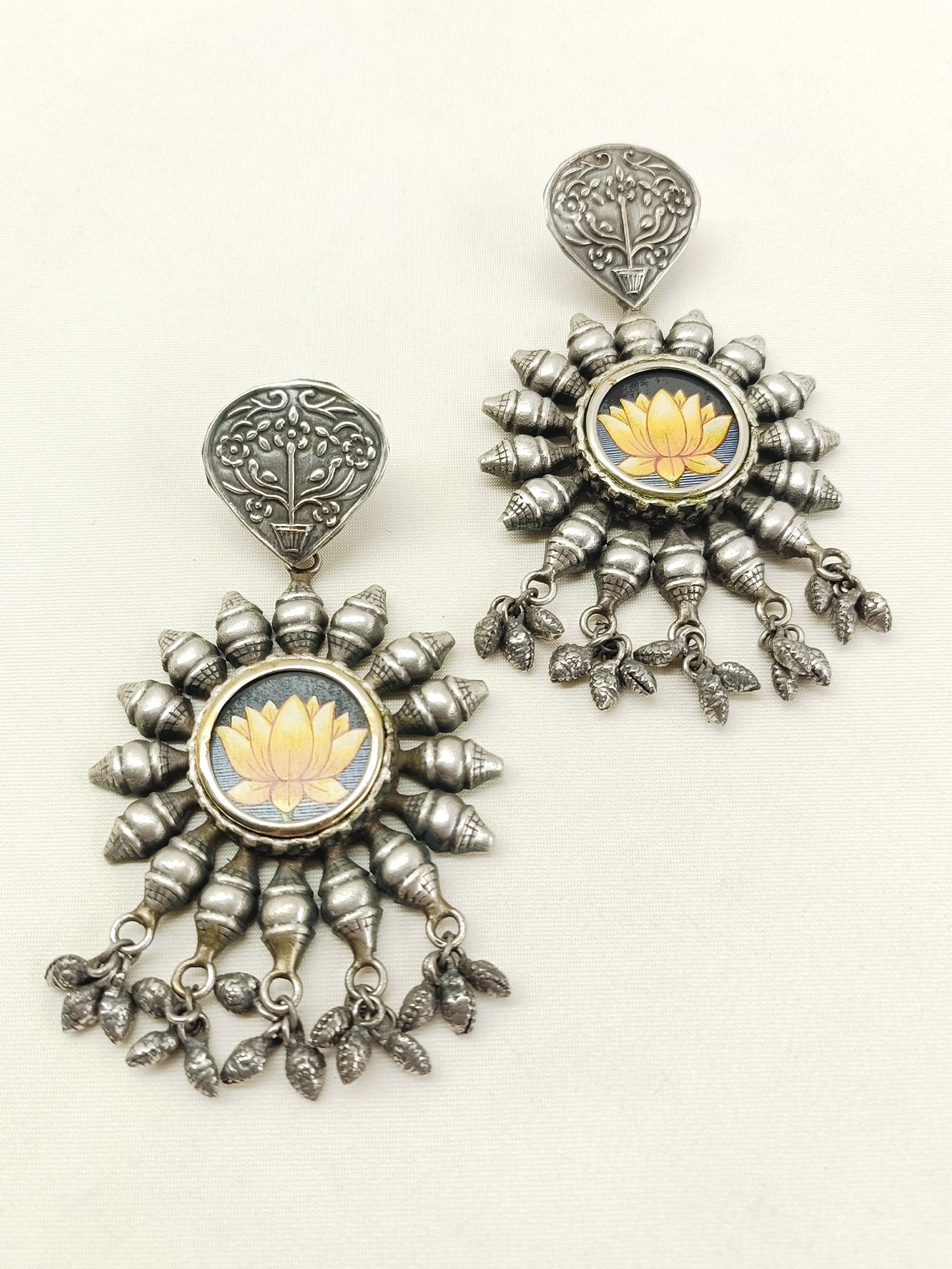 Erisha Multi Colour Oxidized Earring