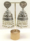Ruchi White Pearl Oxidized Jhumki