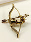 Harshvardhan Ruby Bow And Arrow Men's Brooch