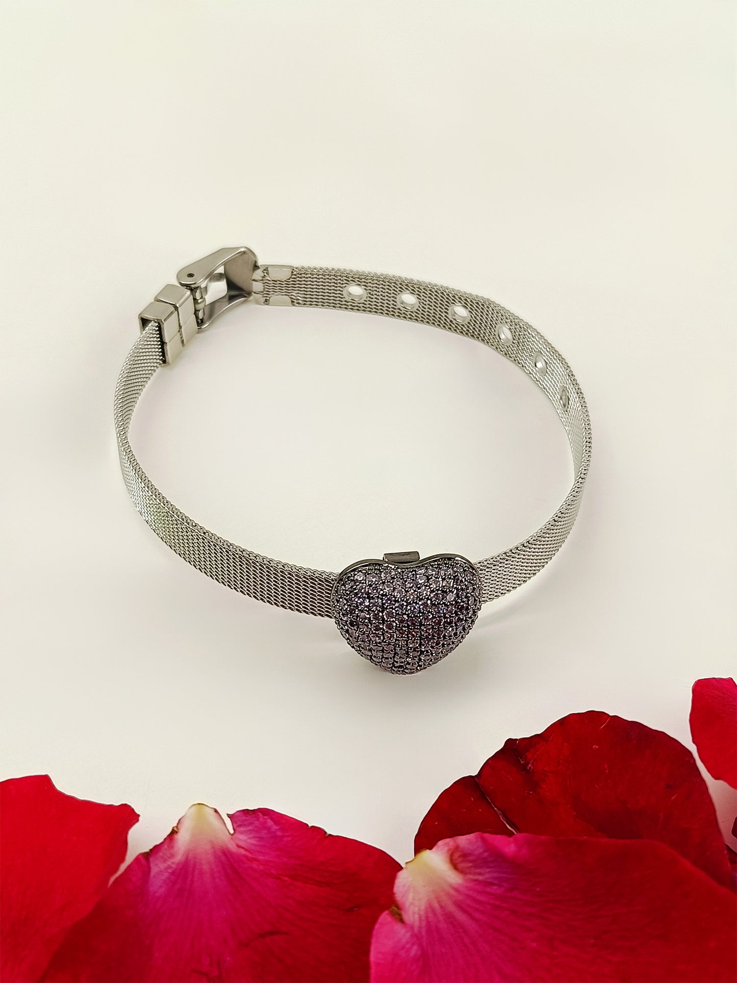 Rish Lavender Heart Shape Victorian Bracelet