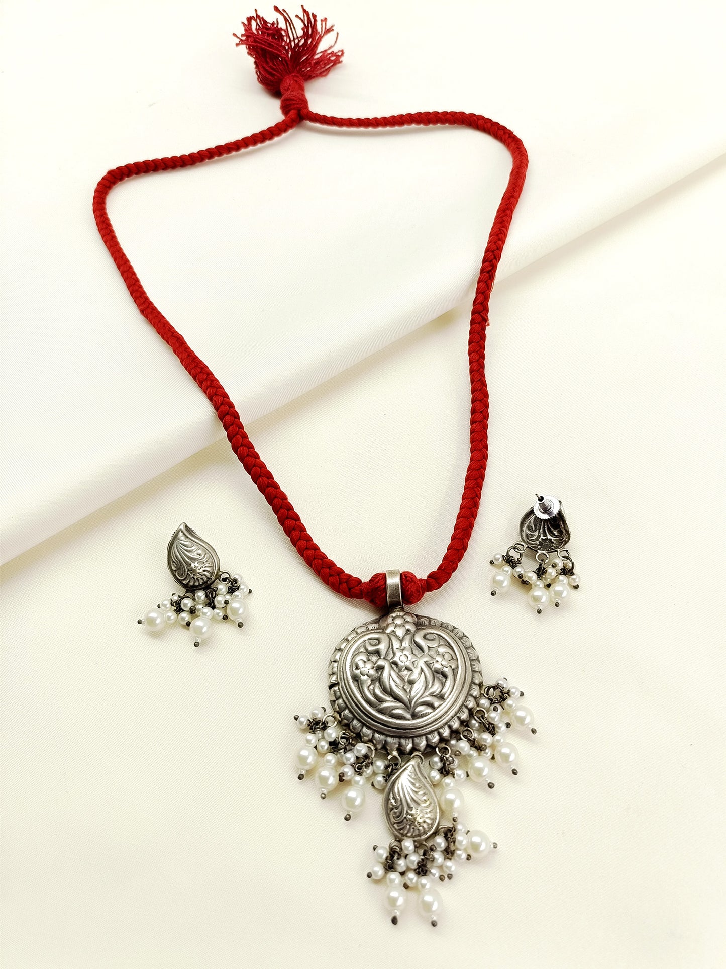 Lovis Red Men's Necklace Set