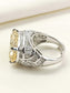 Gerbera Yellow American Diamond Finger Ring