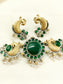 Jiya Green Oxidized Dual-Tone Peacock Choker Set