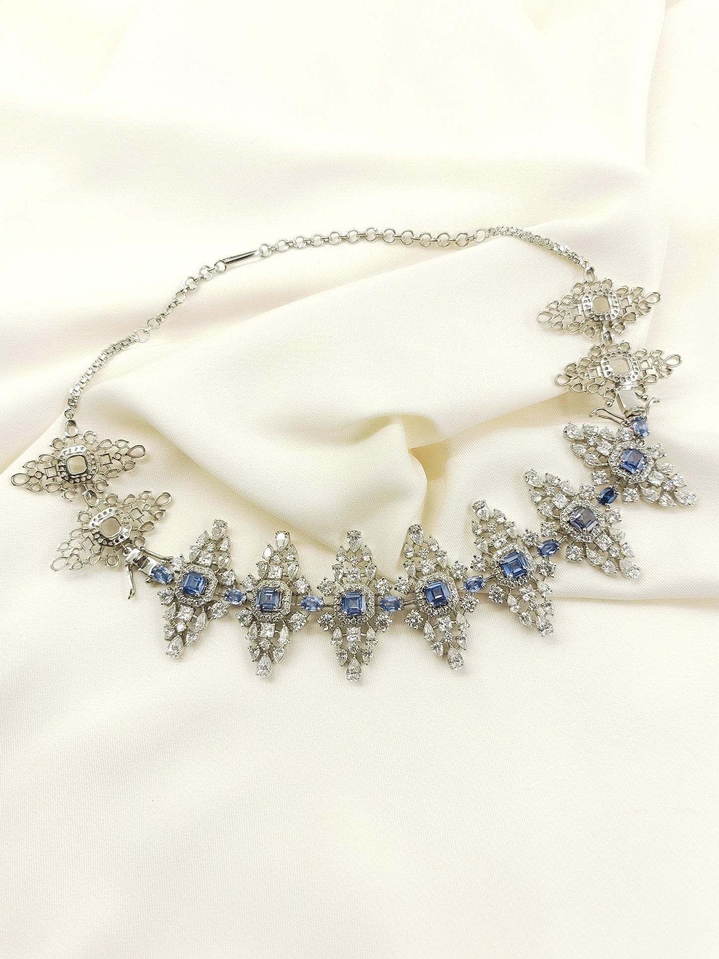 Deborah Lavender 92.5 Silver American Diamond Two In One Bracelet