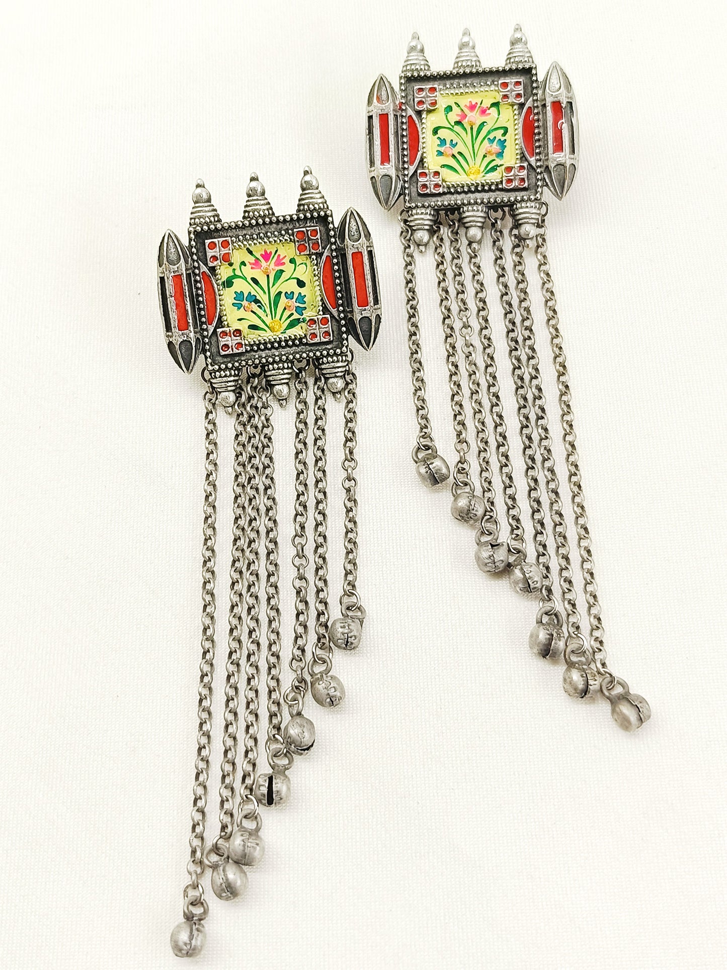 Rose Multi Colour Oxidized Earring