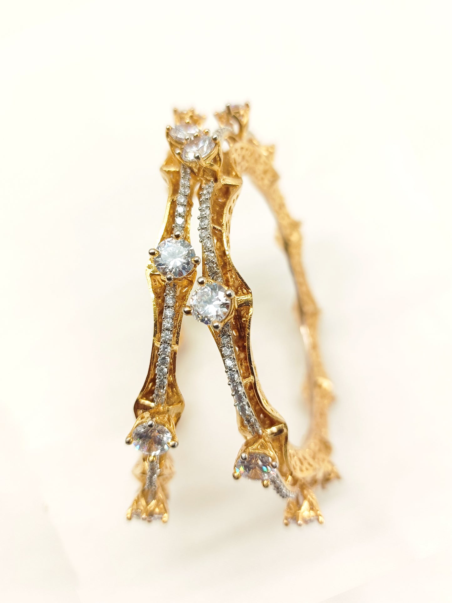 Aarusha White American Diamond Bangles