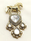 Poorav White Horse Brooch
