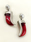 Himanshu Red Men's Earring