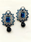 Anam Blue Sapphire Victorian Earrings