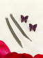 Amandeep Ruby Butterfly Victorian Earrings