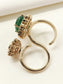 Kamolika Green Kundan Finger Ring